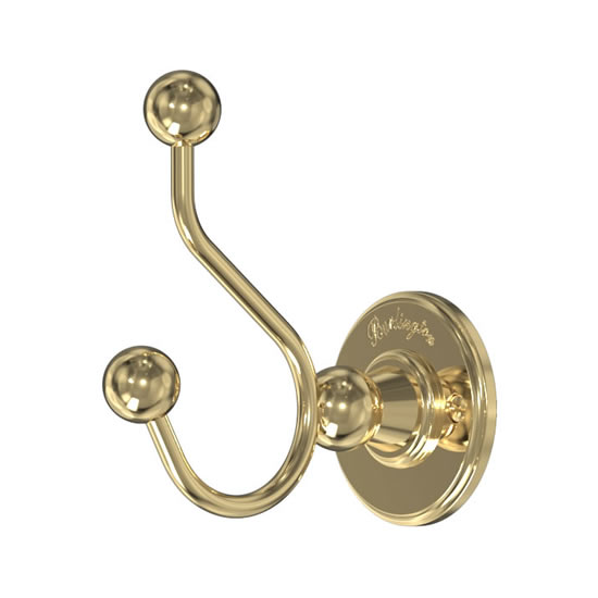 Double robe hook - gold